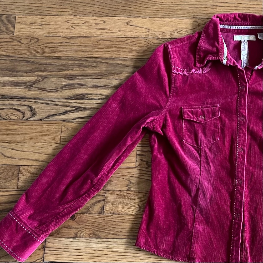 Andrew & Go red corduroy jacket